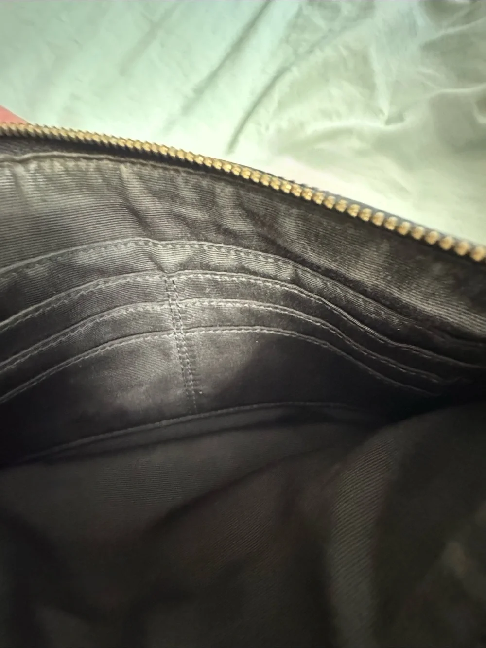 Coach Black Leather Wristlet Clutch
